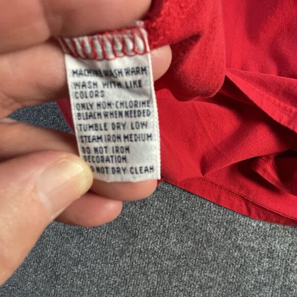 Vintage Polo Ralph Lauren Shirt Mens Red 4XB Big Tall Spell Out Logo Casual 90's - Picture 16 of 16